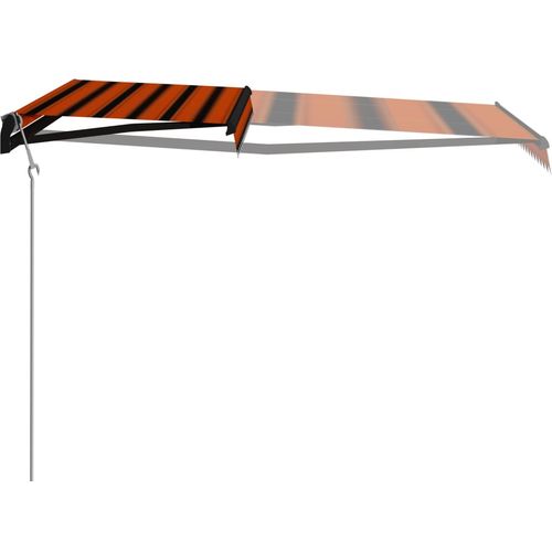 Tenda na uvlačenje s LED svjetlom 450 x 300 cm narančasto-smeđa slika 38