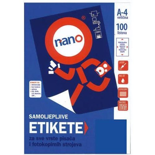 Etikete za laserske i ink-jet pisače Nano, N-08, 45,7x21,2 mm, 100/1 slika 2