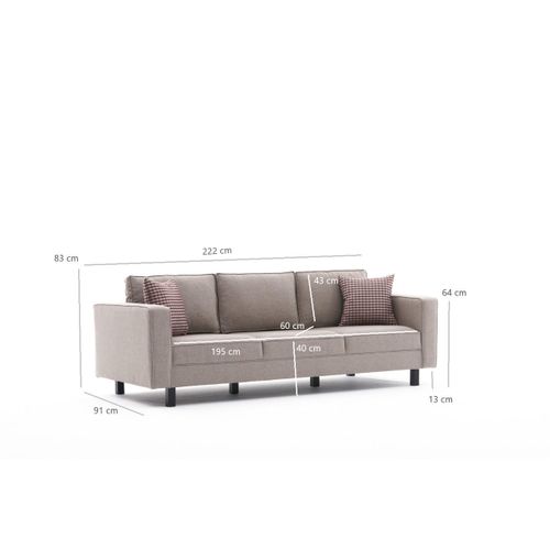 Atelier Del Sofa Trosjed, Krem, Kale Linen - Cream slika 7