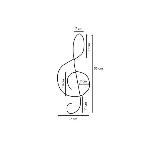 Opviq Dekorativna zidna led rasvjeta Music - Medium - Yellow slika 7