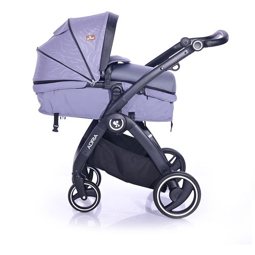 LORELLI ADRIA Kolica Grey 2u1 SET: Košara + Putna Torba + Zimska Navlaka (do 15 kg) slika 4