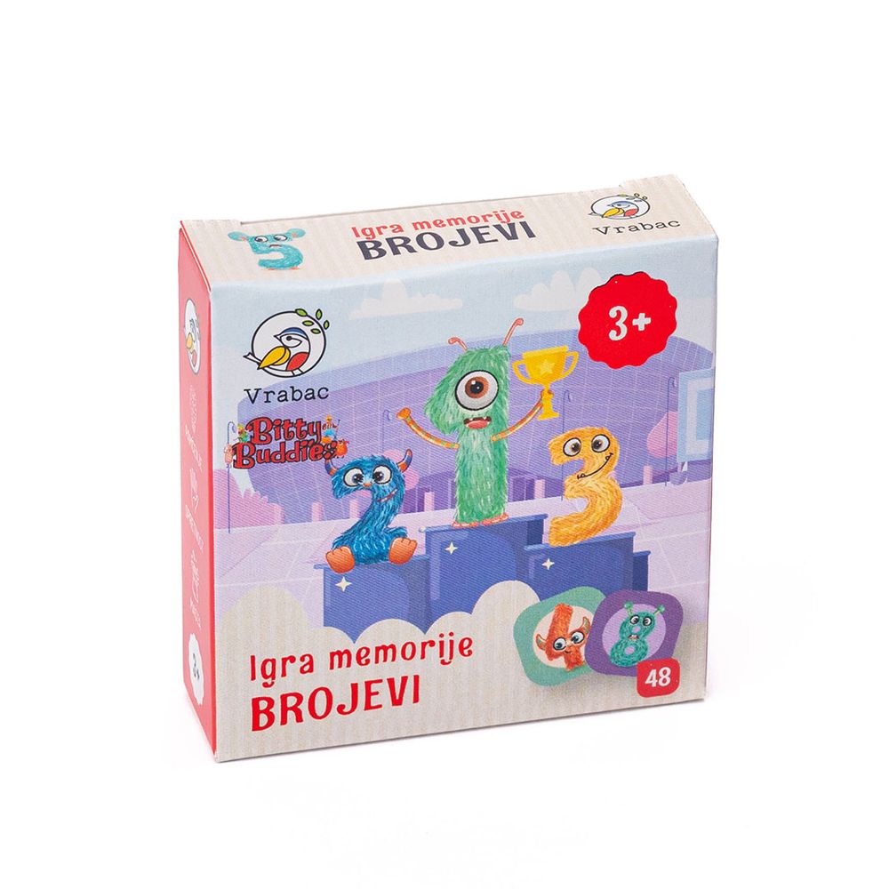 Vrabac Piko igra memorije Brojevi slika 1