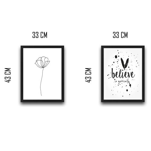 Wallity Uokvirena slika (2 komada), Believe Set slika 3