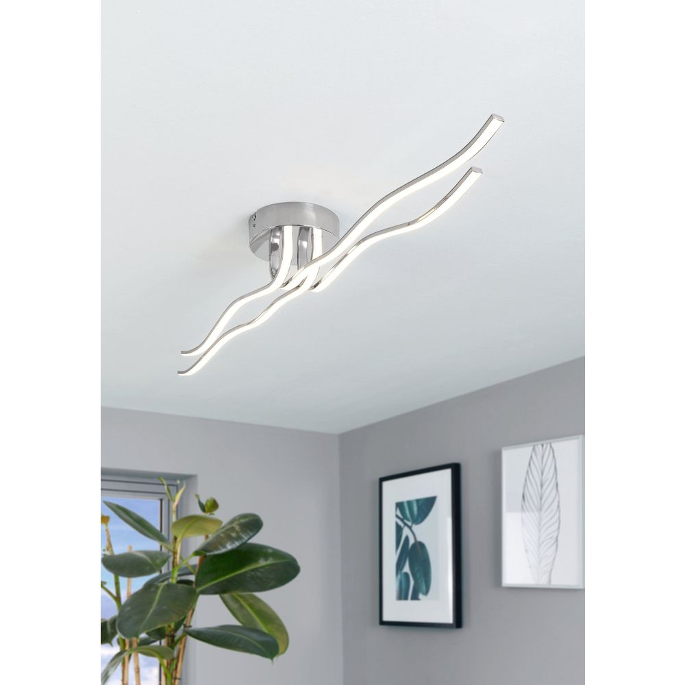 Eglo Roncade zidna/stropna LED lampa, 40W, D 1160, aluminij/krom bijela slika 2