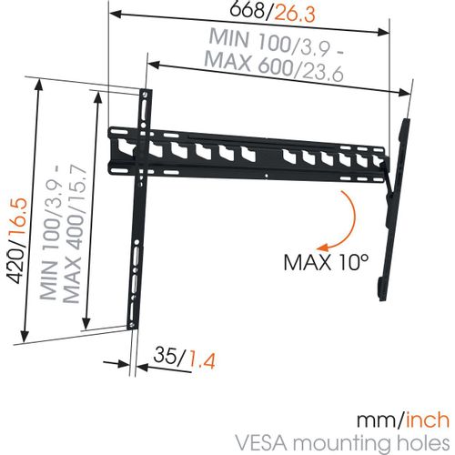 Vogels MA4010, zidni stalak za ekrane od 40"-65" sa nagibom slika 4