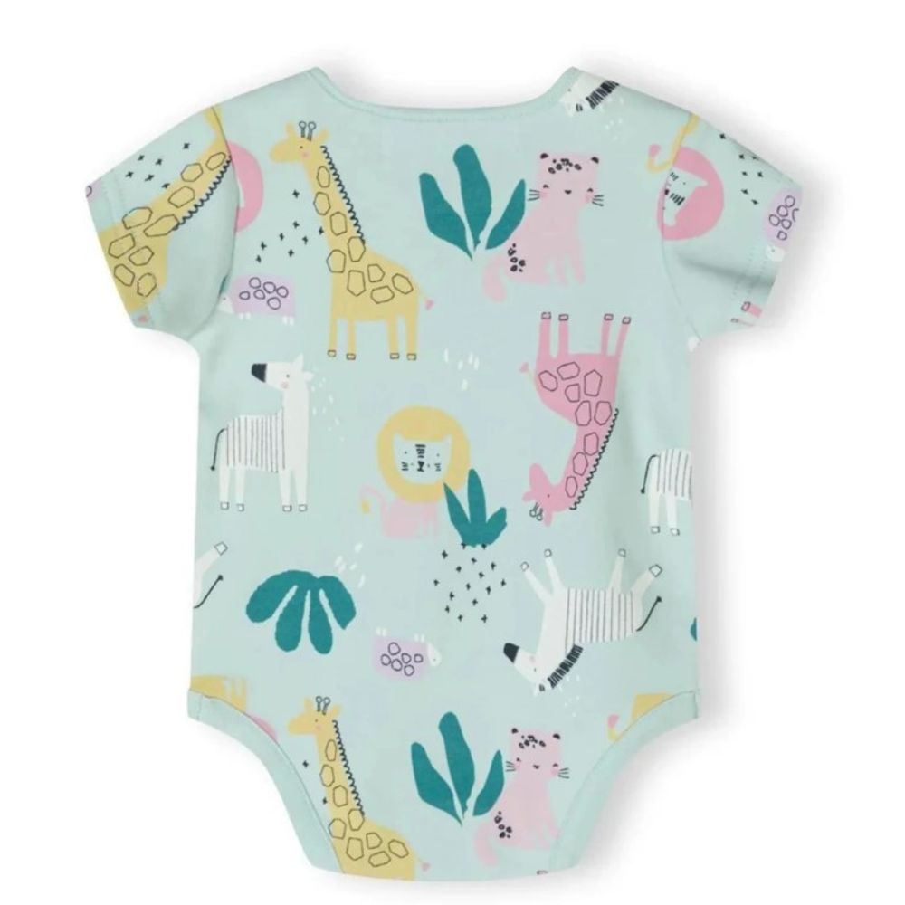 Minoti Bodi sa kratkim rukavima za bebe - Jungle, 9-12 mj - 2kom slika 4