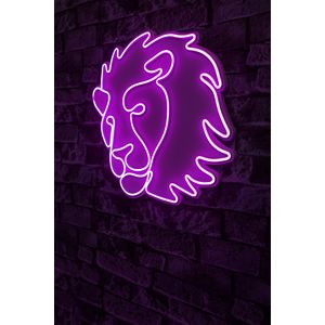 Wallity Ukrasna plastična LED rasvjeta, Lion - Pink