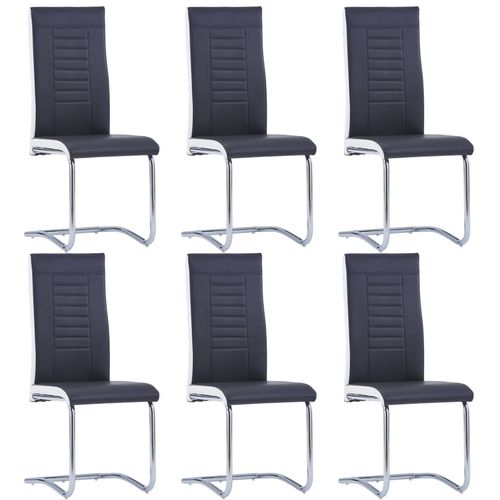Konzolne blagovaonske stolice od umjetne kože 6 kom crne slika 9
