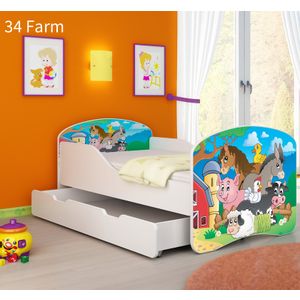 Dječji krevet ACMA s motivom + ladica 140x70 cm 34-farm
