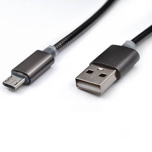 USB metalni kabl Mikro 1m MAB-K10 Grey slika 1