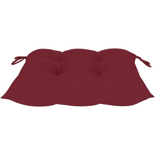 Jastuci za stolice 4 kom crvena boja vina 40x40x7 cm od tkanine slika 19