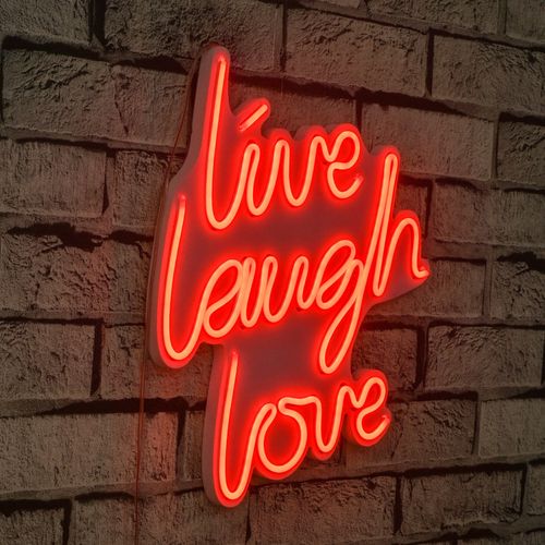 Wallity Ukrasna plastična LED rasvjeta, Live Laugh Love - Red slika 9