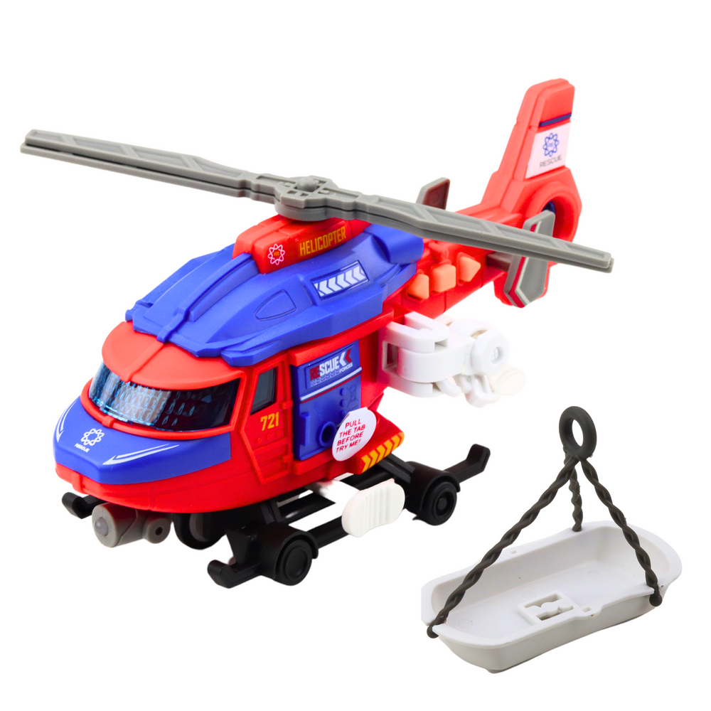 Spasilački helikopter, nosila, kuka, vitlo, pogon, svjetla, zvukovi, miks slika 2