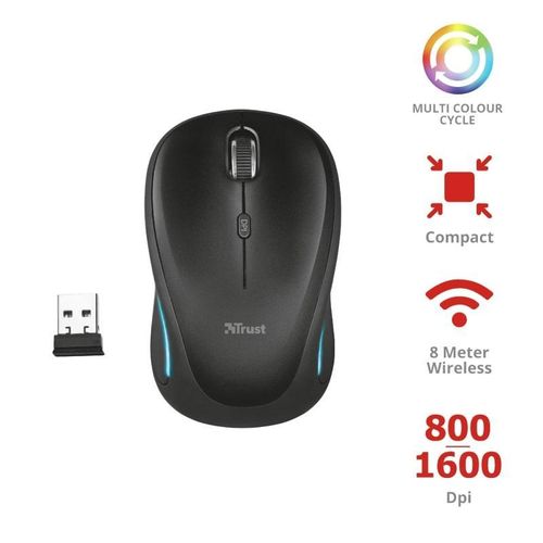 Trust YVI FX WIRELESS MOUSE BLACK (22333) slika 3