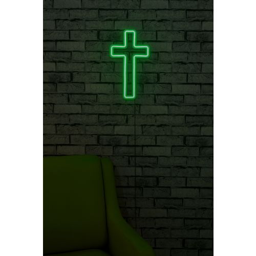 Wallity Ukrasna plastična LED rasvjeta, Cross Sign - Green slika 1