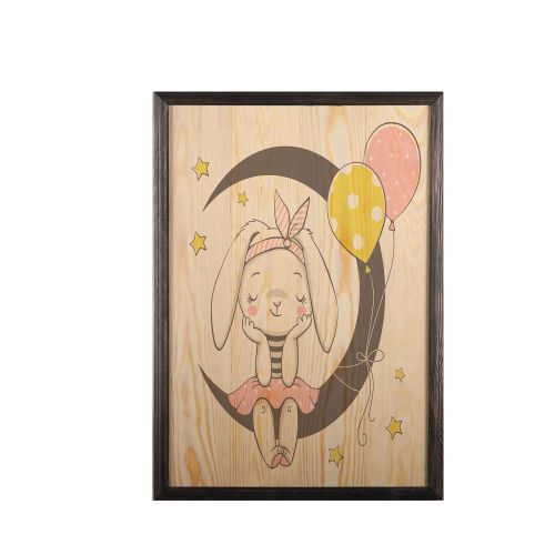 Wallity Drvena uokvirena slika, Cute Bunny slika 2