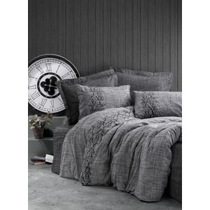 Sooty - Grey Grey Ranforce Double Quilt Cover Set