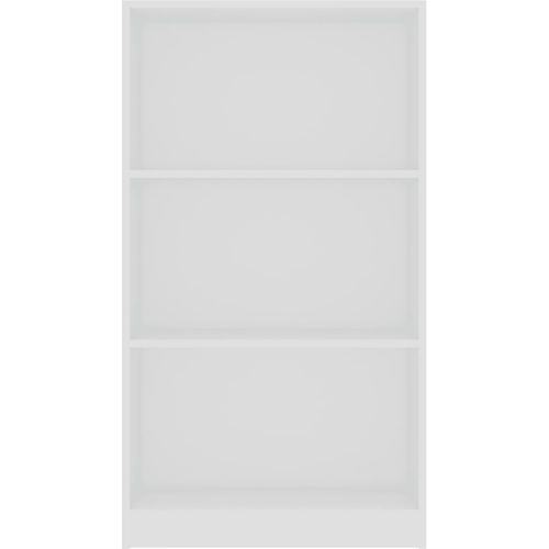 Ormarić za knjige s 3 razine bijeli 60 x 24 x 109 cm drveni slika 27