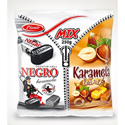 Pionir negro+ negro karamele +lješnjak karamele mix 250 g slika 1