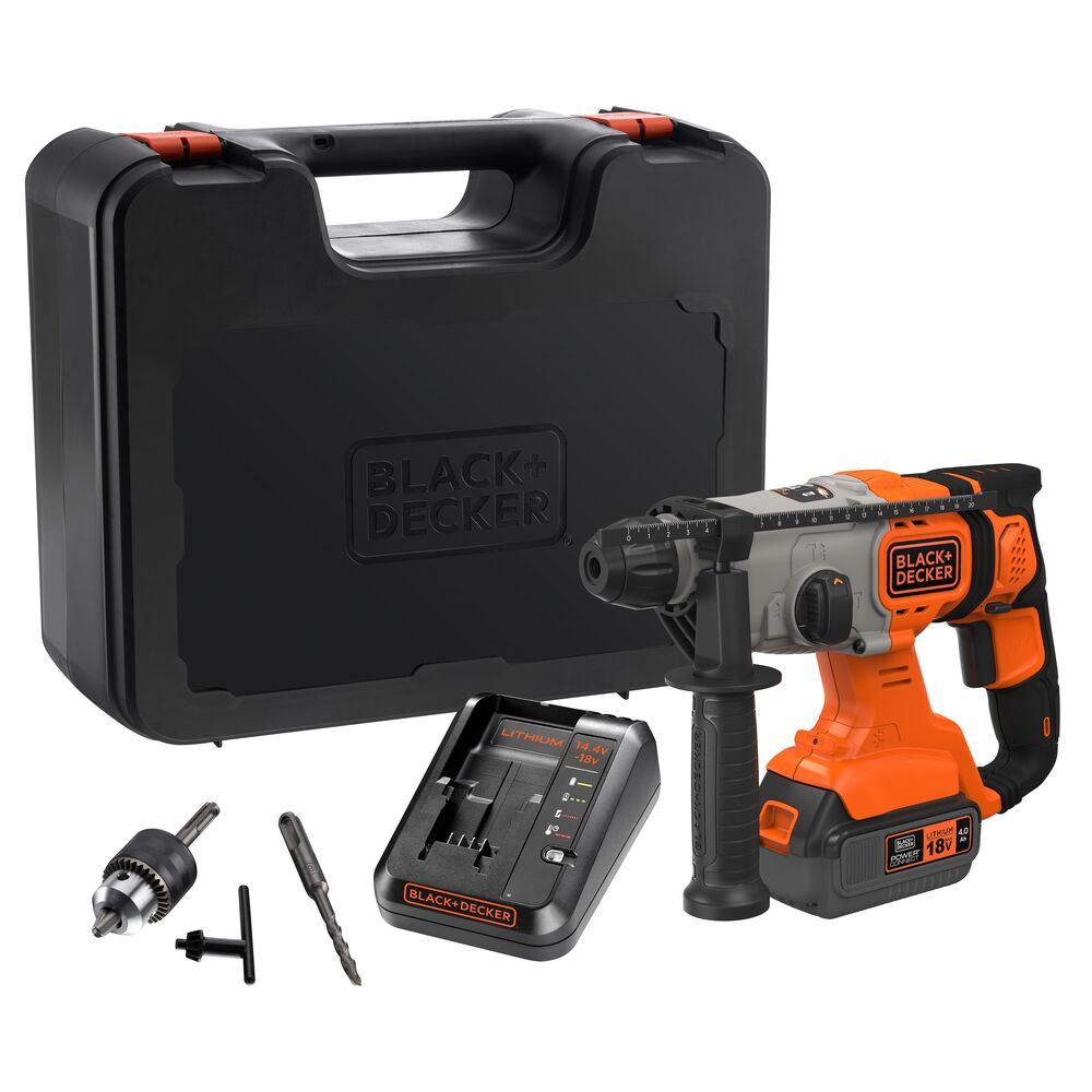 AKU UDARNA BUŠILICA 18V, SDS+ 4,0 AH Black &amp; Decker BCD900M1K slika 6