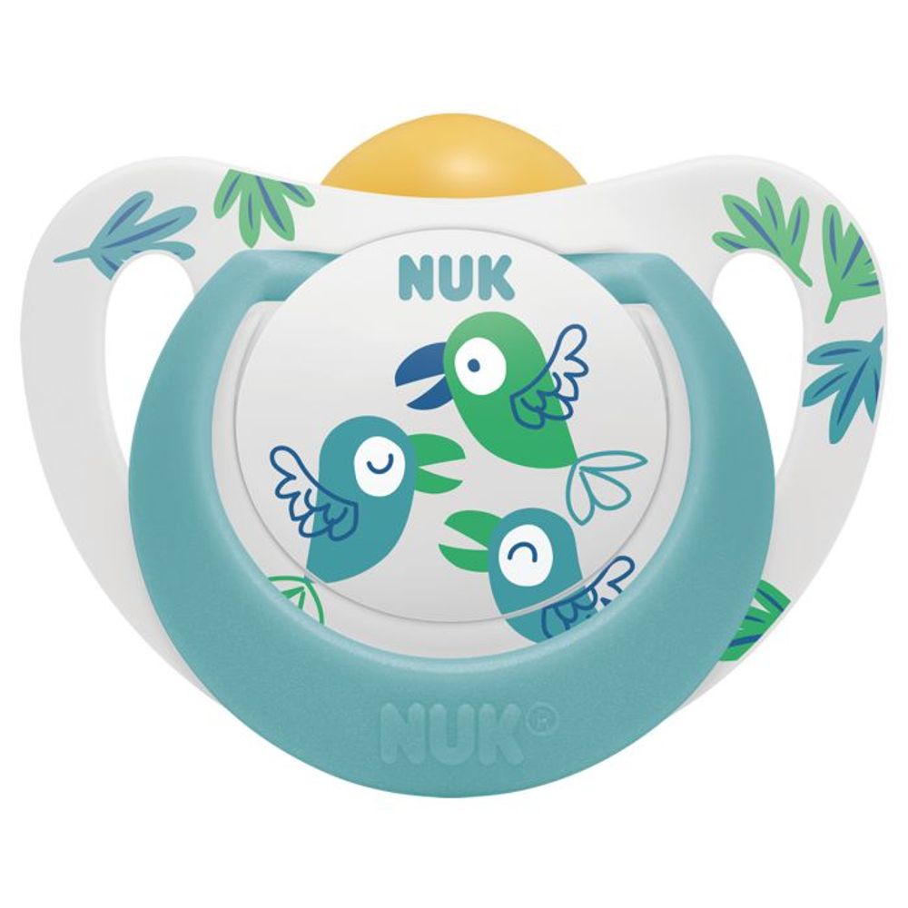 NUK Ortodontska duda varalica Star Latex 6-18mj, Ptice slika 1