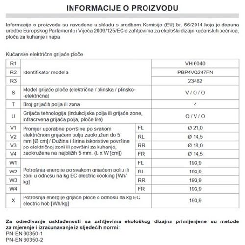 Amica staklokeramika ploča VH 6040 ( 23482) slika 3