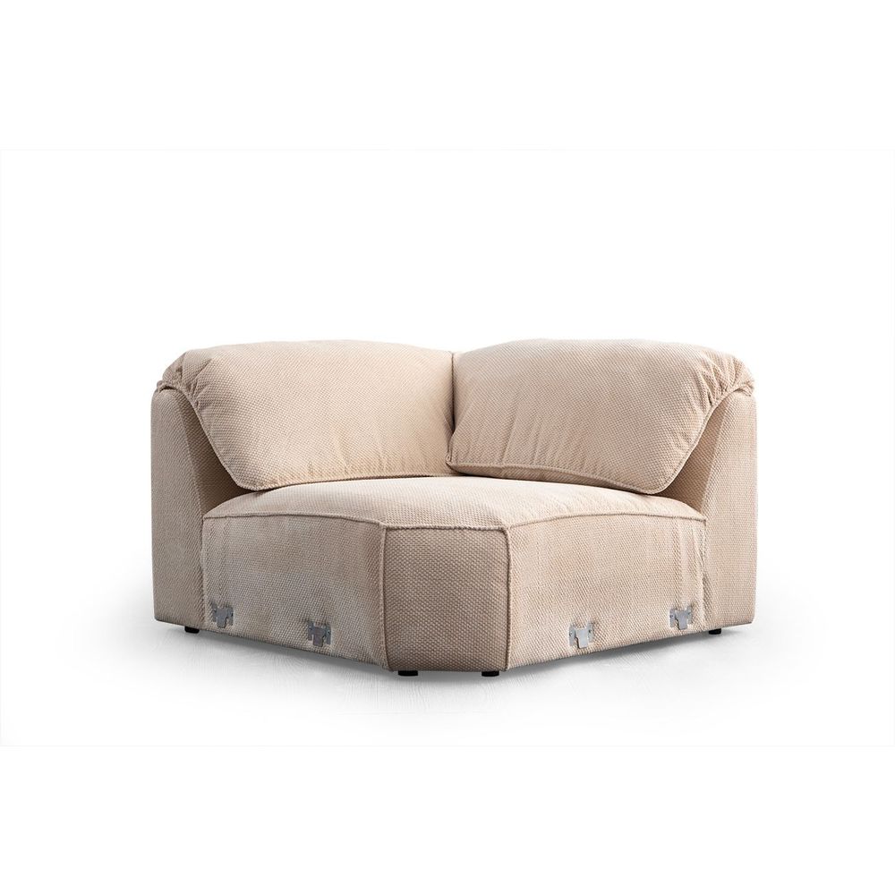 Ugaona Sofa Flamingo Corner 2 (L1+O1+C+O2+1,5R) - boje: krem narančasta slika 5
