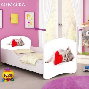Dječji krevet ACMA s motivom 160x80 cm 40-macka