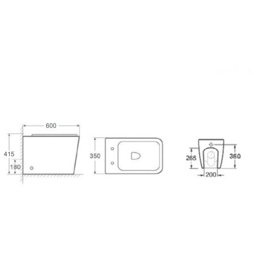 WC školjka podna LT 003 rimless slika 2