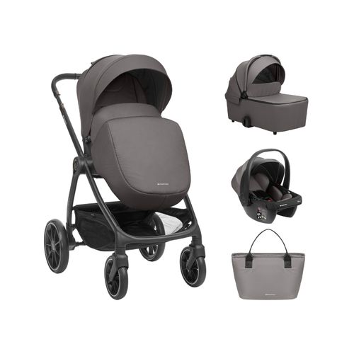 Kikka Boo kolica 3u1 Modena + košara + autosjedalica - Dark Grey slika 1