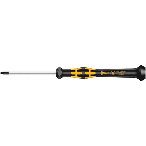 1567 TORX® HF Kraftform Mikro odvijač s funkcijom držanja, TX 7 x 60 mm Wera 1567 ESD Micro  Torx odvijač Veličina T 7 Duljina oštrice: 60 mm slika 1