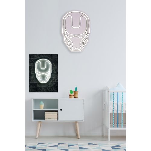 Wallity Ukrasna plastična LED rasvjeta, Iron Man - White slika 11