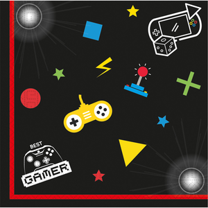 93772 Papirne salvete Gaming Party 33x33cm, 20kom