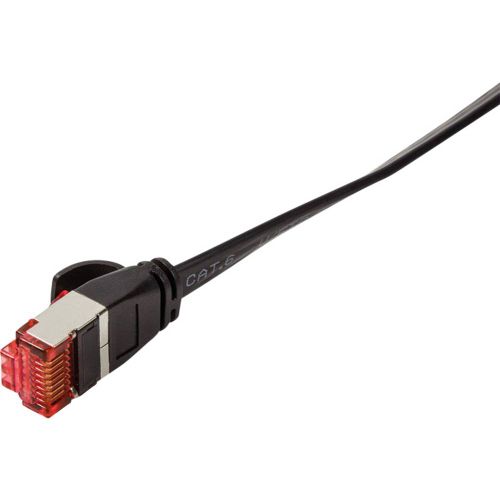 LogiLink CF2023S RJ45 mrežni kabel, Patch kabel cat 6 U/FTP 0.50 m crna pozlaćeni kontakti 1 St. slika 3