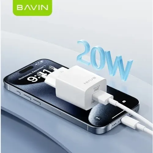 Bavin punjač 20W USB-A + kabl Micro bela slika 5