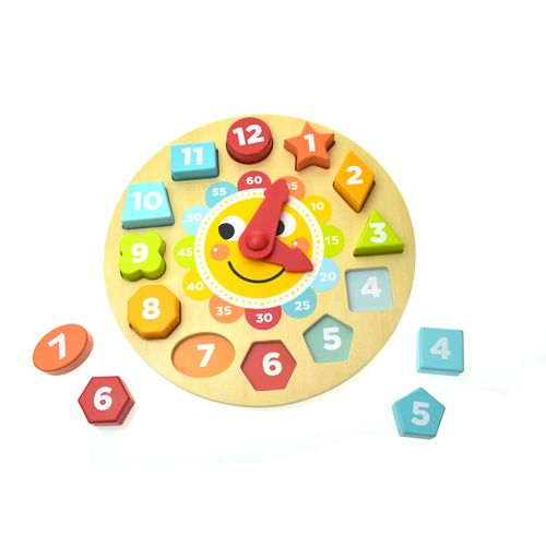 Tooky Toy Edukativna drvena slagalica Clock Puzzle TL675 slika 2