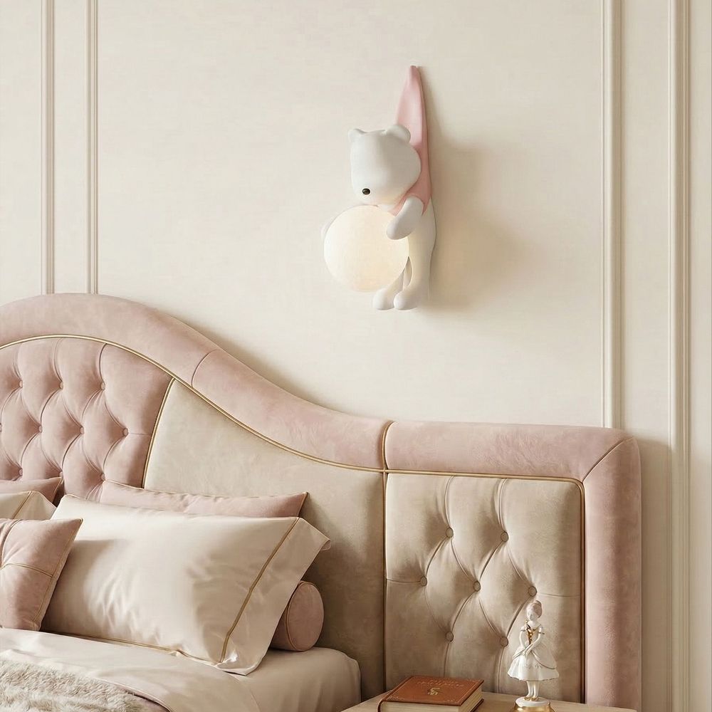 Zidna svjetiljka medo u košulji G168-1W pink slika 4