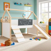Kinder Home Drveni dječiji krevet kućica Montessori, 90x200cm