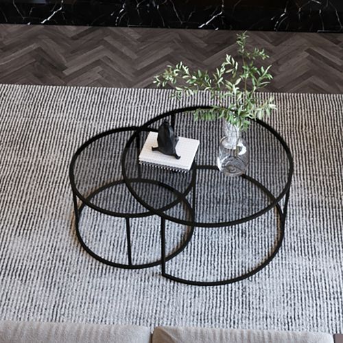 Tokyo - Black Black Nesting Table (2 Pieces) slika 3