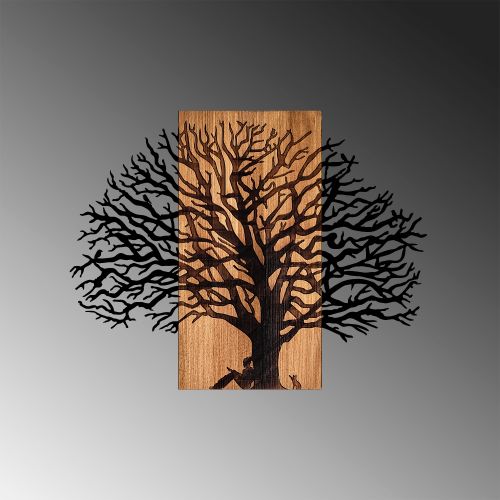 MA-307 WalnutBlack Decorative Wooden Wall Accessory slika 5