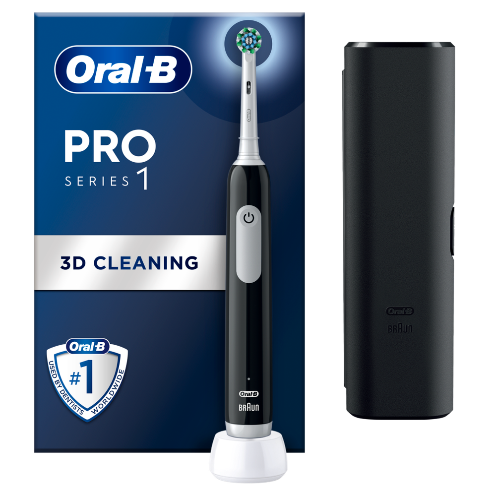 Oral-B Električna četkica Pro 1 Black + Travel Case slika 1