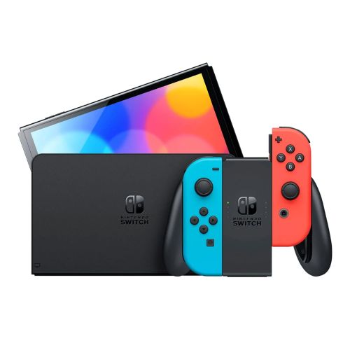 Nintendo Switch Console (OLED Model) Neon Red and Blue slika 4