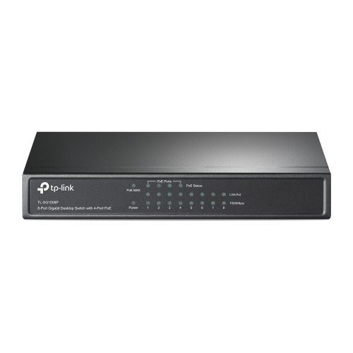 Switch TP-LINK TL-SG1008P Gigabit 8x RJ45 10 100 1000Mbps 4x PoE Desktop metalno kuciste slika 1