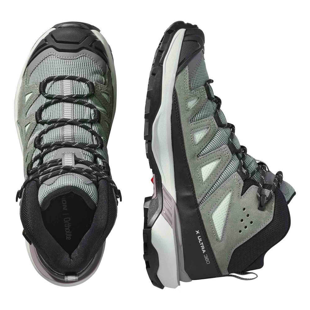 Salomon Ženske gležnjerice X ULTRA 360 Leather Mid GTX, Green Milieu/Sedona Sage slika 4