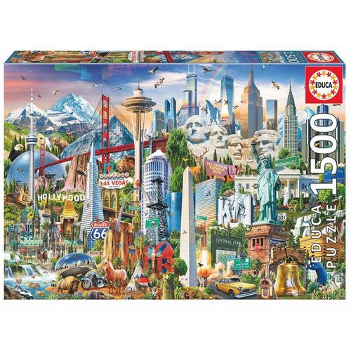 North America Landmarks puzzle 1500pcs slika 2