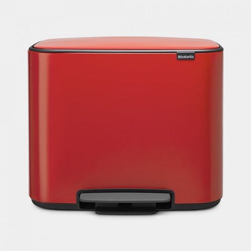 Brabantia Pedal Bin Bo 3x11L, crvena, 121029 slika 1