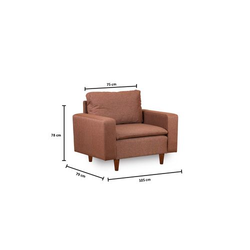 Atelier Del Sofa Fotelja, Svijetlo smeđa, Lungo - Light Brown slika 8