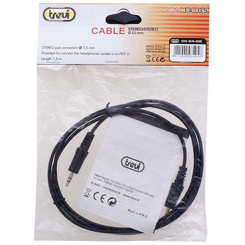 TREVI kabel audio, stereo, AUX IN 3.5mm, crni CN34-05 slika 2
