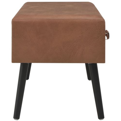 Stolić za kavu tamnosmeđi 80 x 40 x 46 cm od umjetne kože slika 29