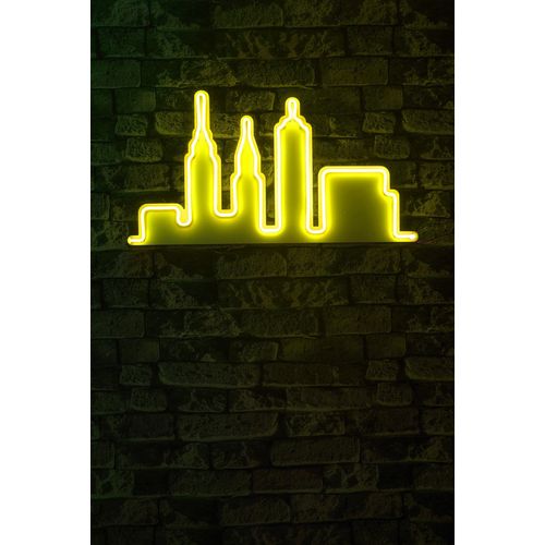 Wallity Ukrasna plastična LED rasvjeta, City Skyline - Yellow slika 9